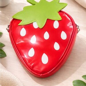 Cute Strawberry-Shaped Mini Bag in Red and Green